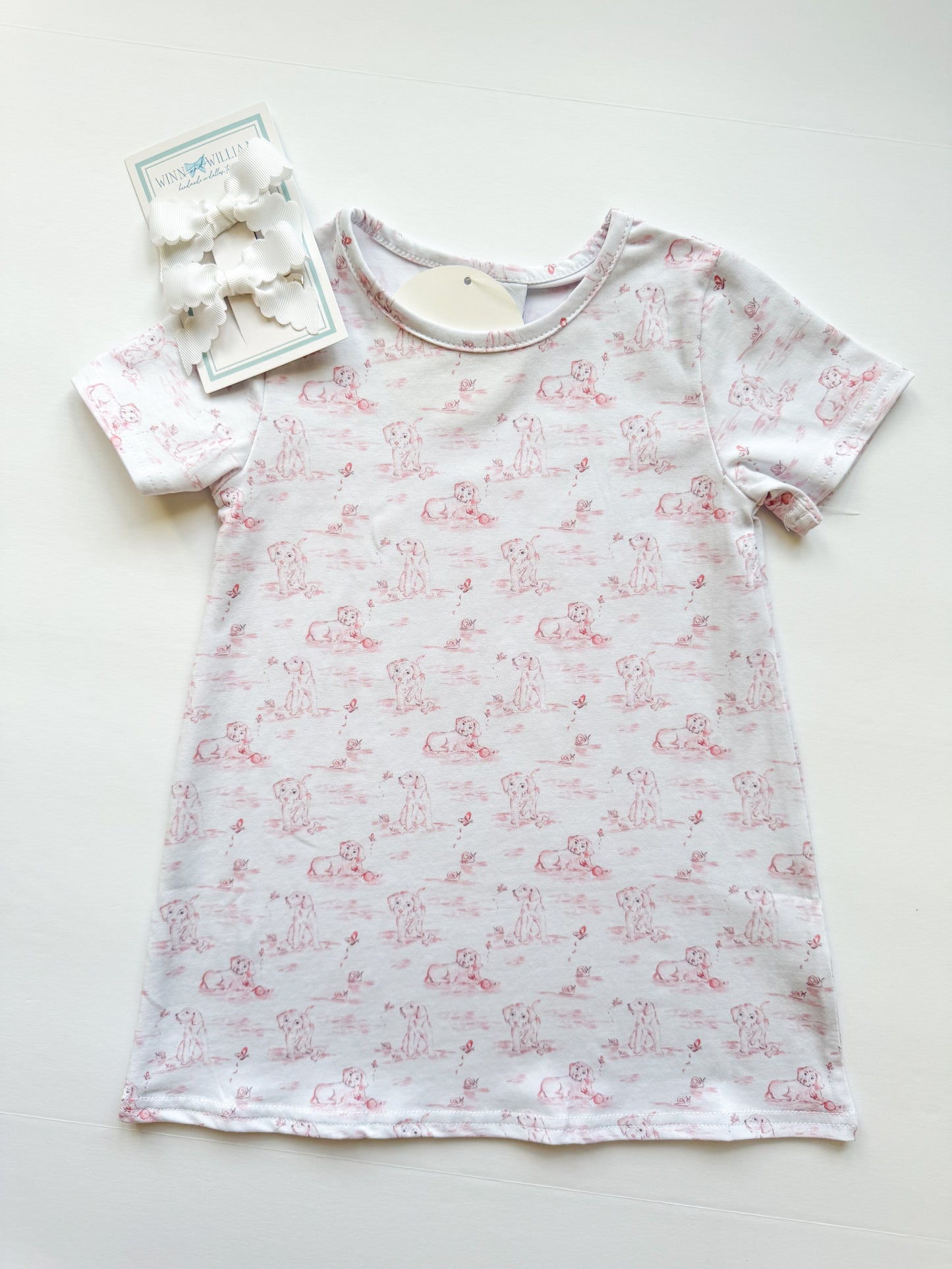 Puppy Pink Toile Susie Dress
