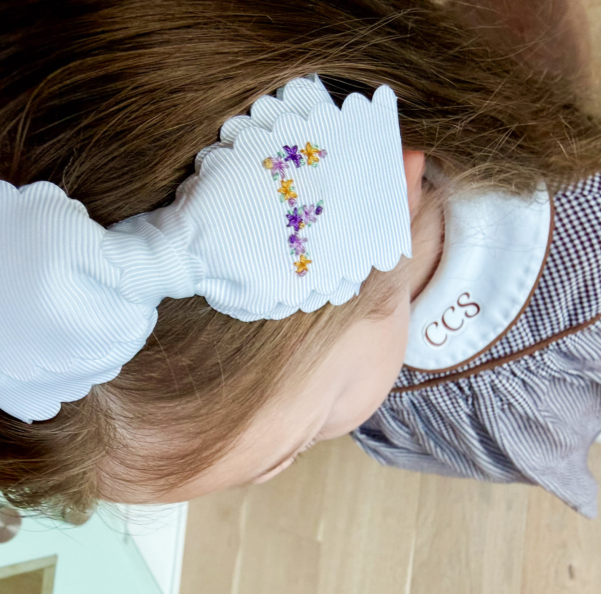 Floral Initial Headband