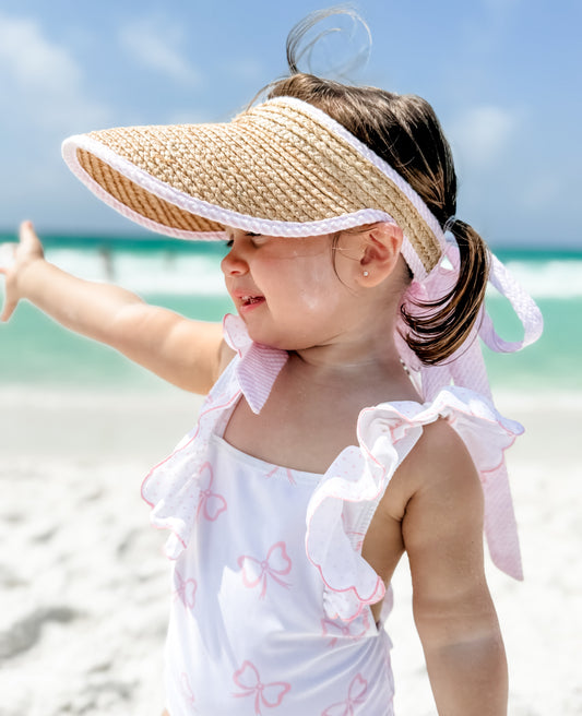 Eloise Straw Bow Visor
