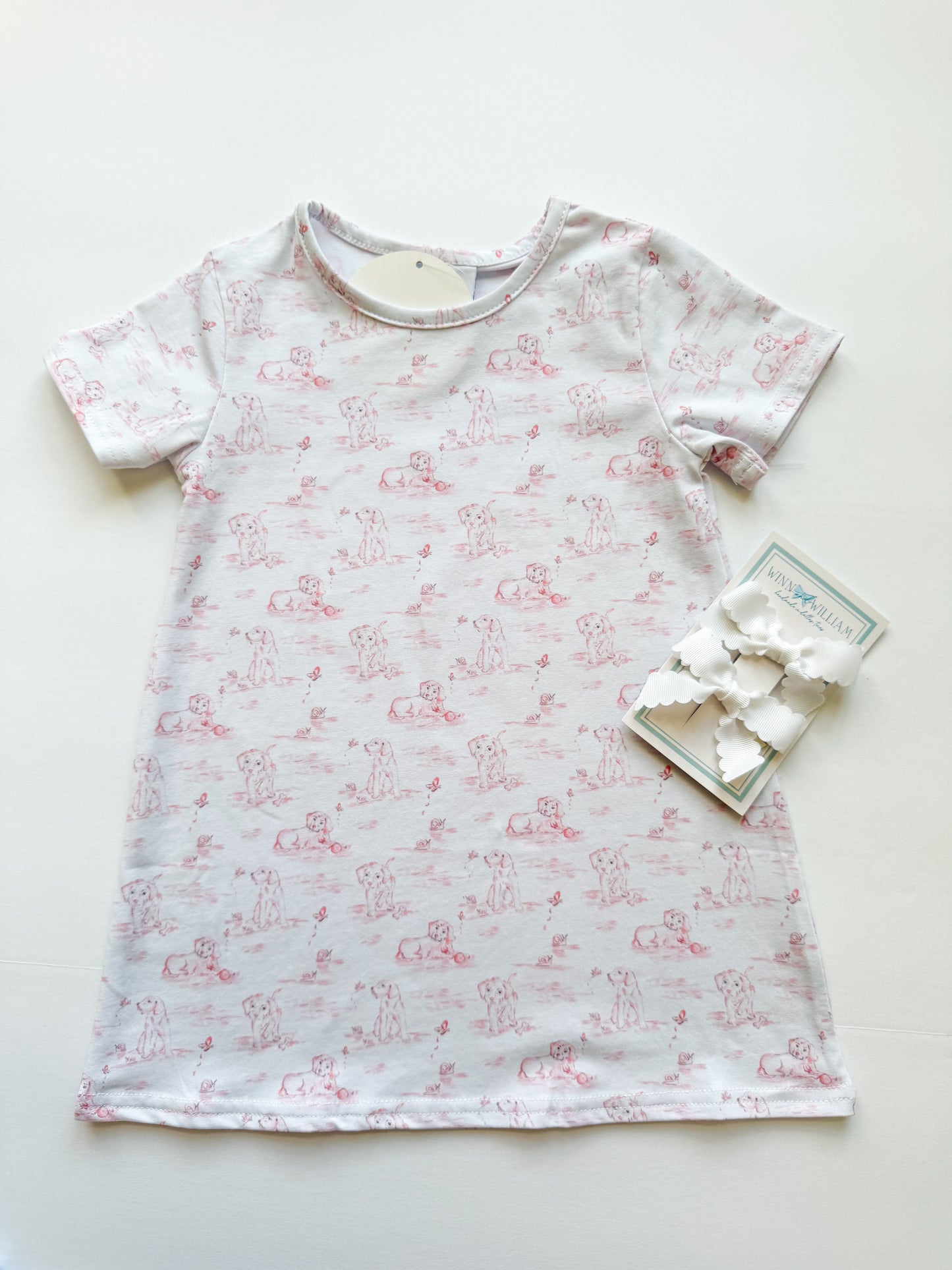 Puppy Pink Toile Susie Dress