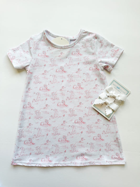 Puppy Pink Toile Susie Dress