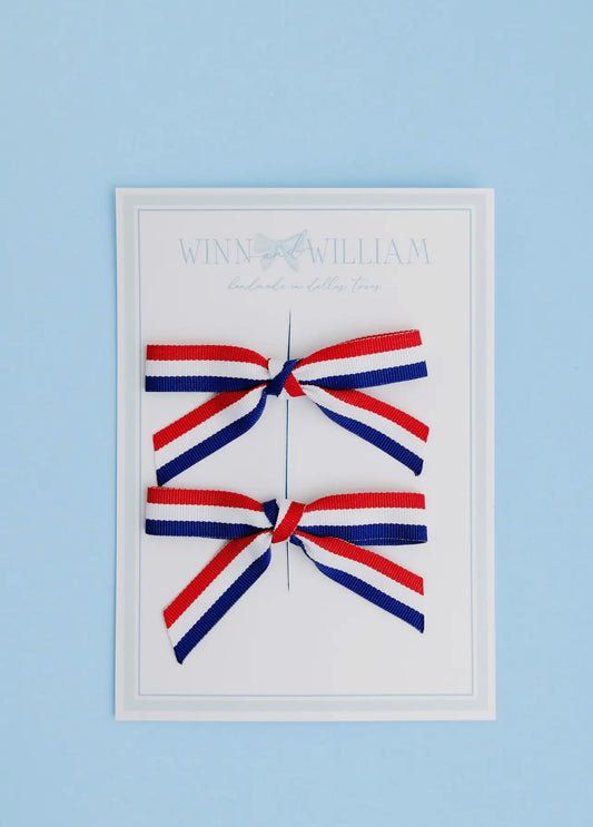 Red, White and Blue Pig-Tail Set