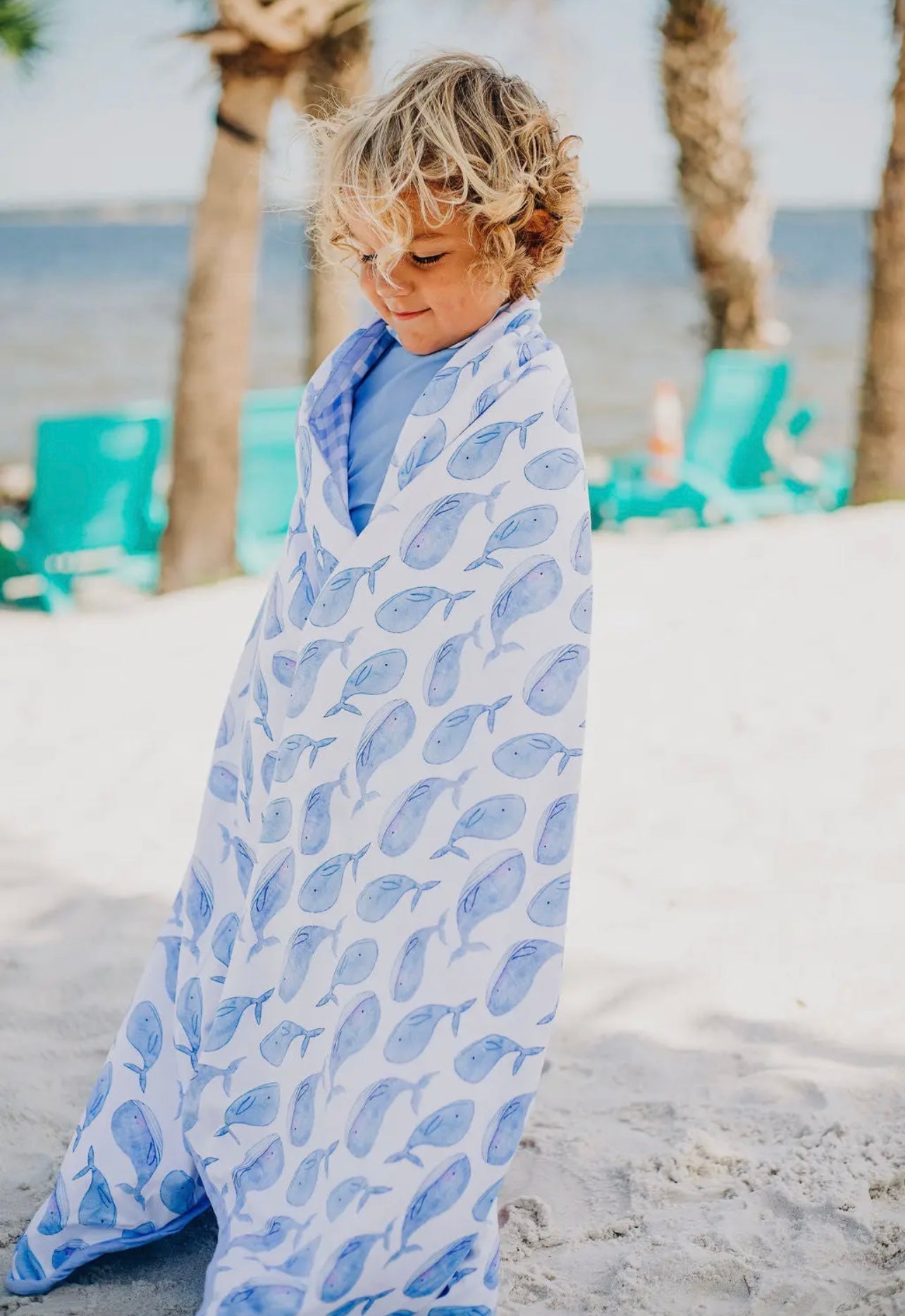 Whales Swim Towel