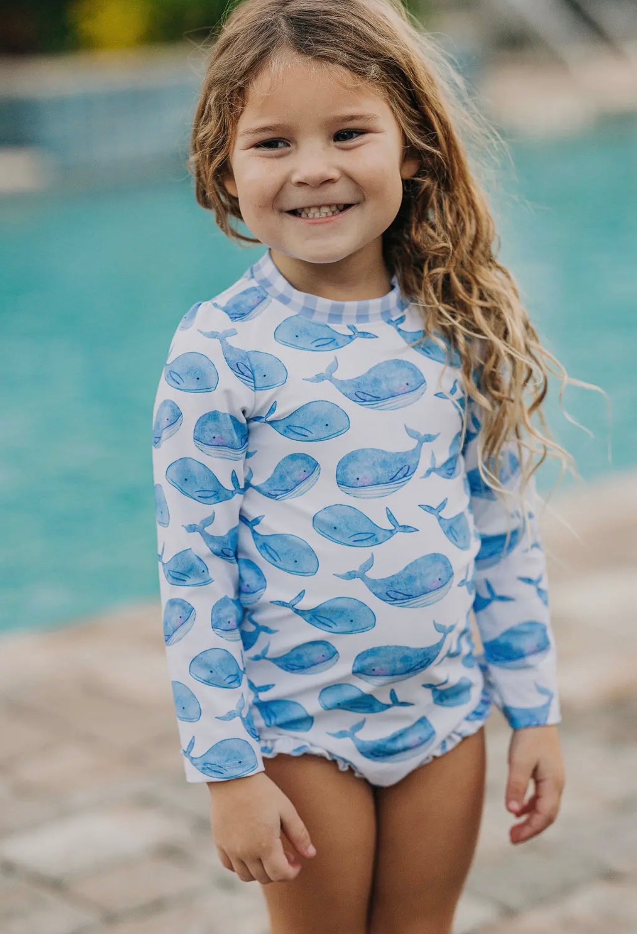 Whale Ruffle Bottom Swimsuit