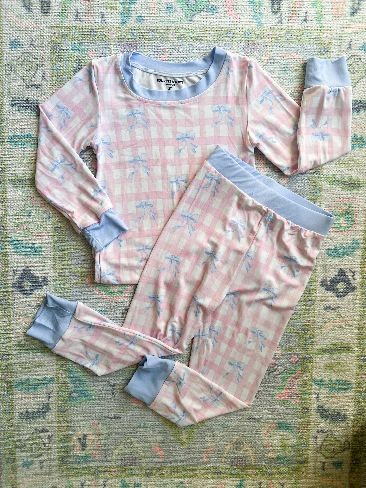 Gingham Bow 2Pc