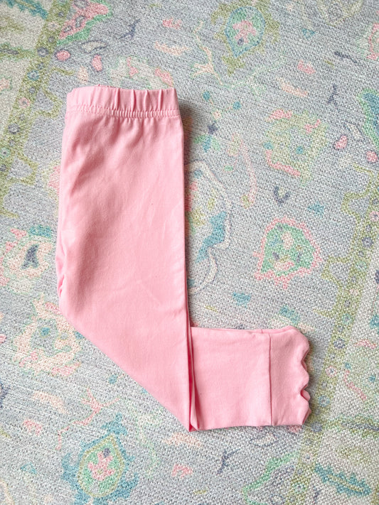 Pink Scalloped Knit Pants