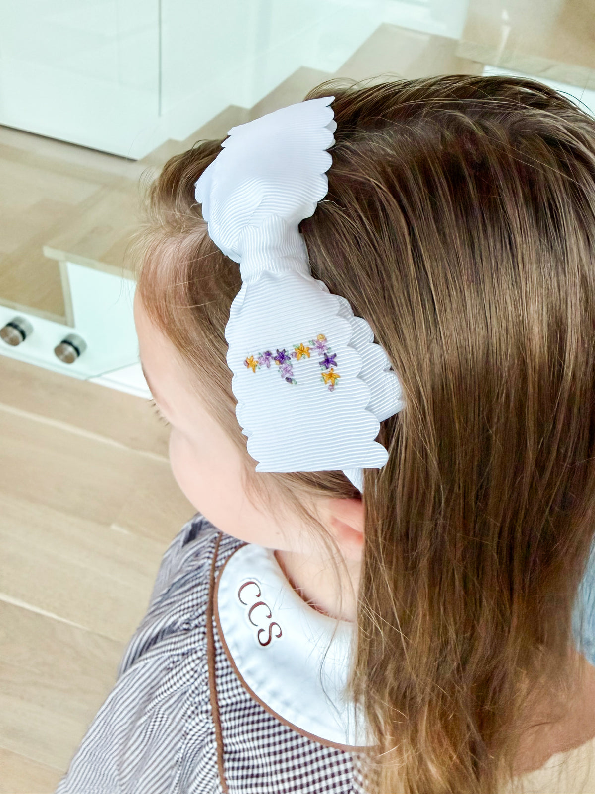 Floral Initial Headband