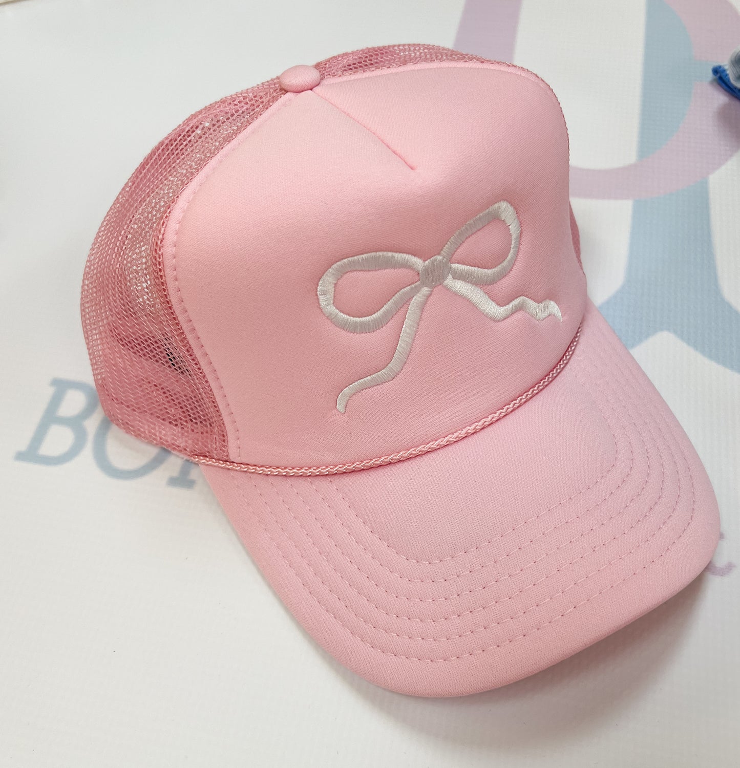 Pink Bow Trucker Hat