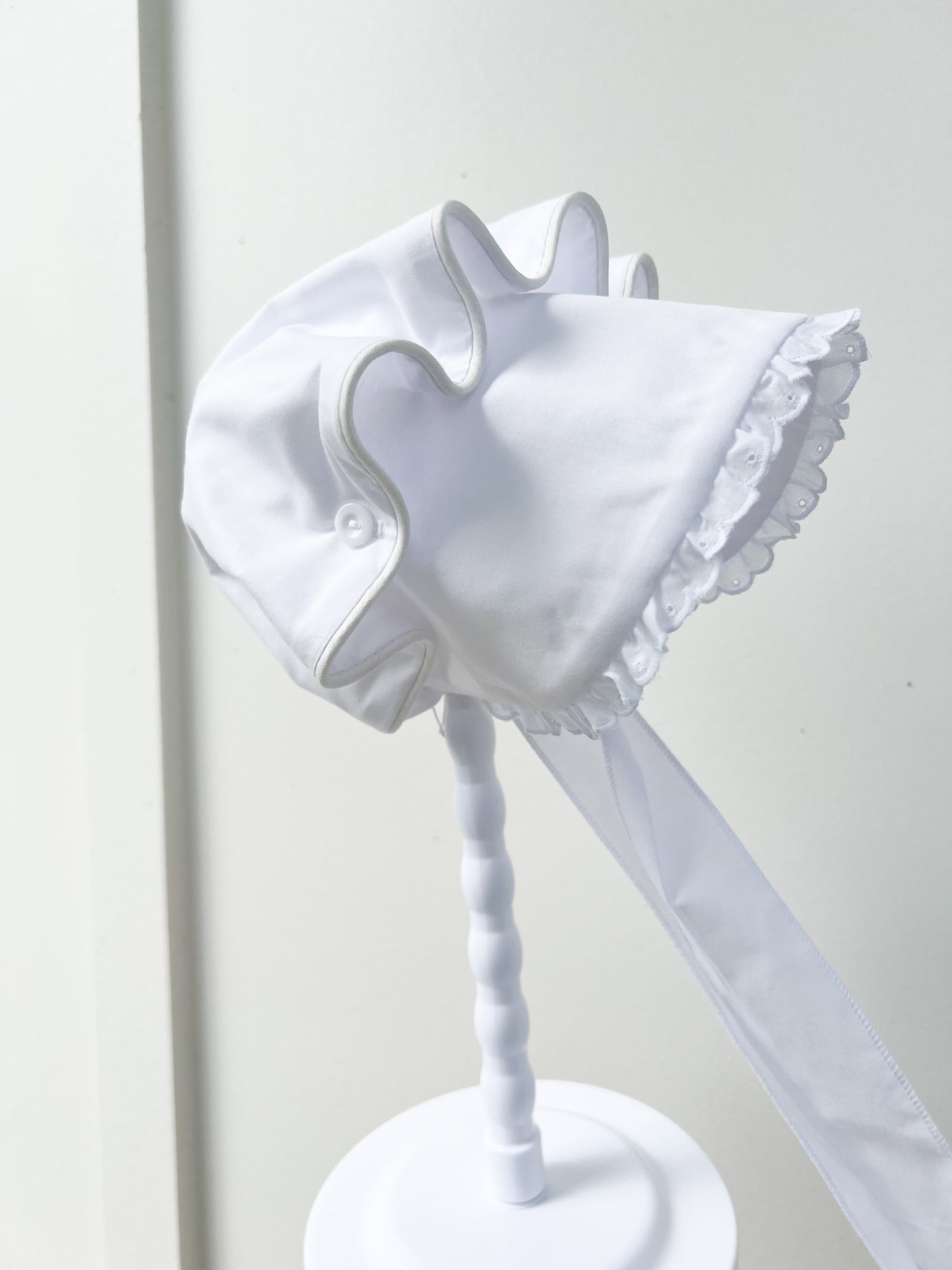 White Eyelet Bonnet